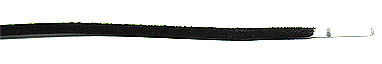 Flockrundriemen 1mm 85cm Stk. schwarz
